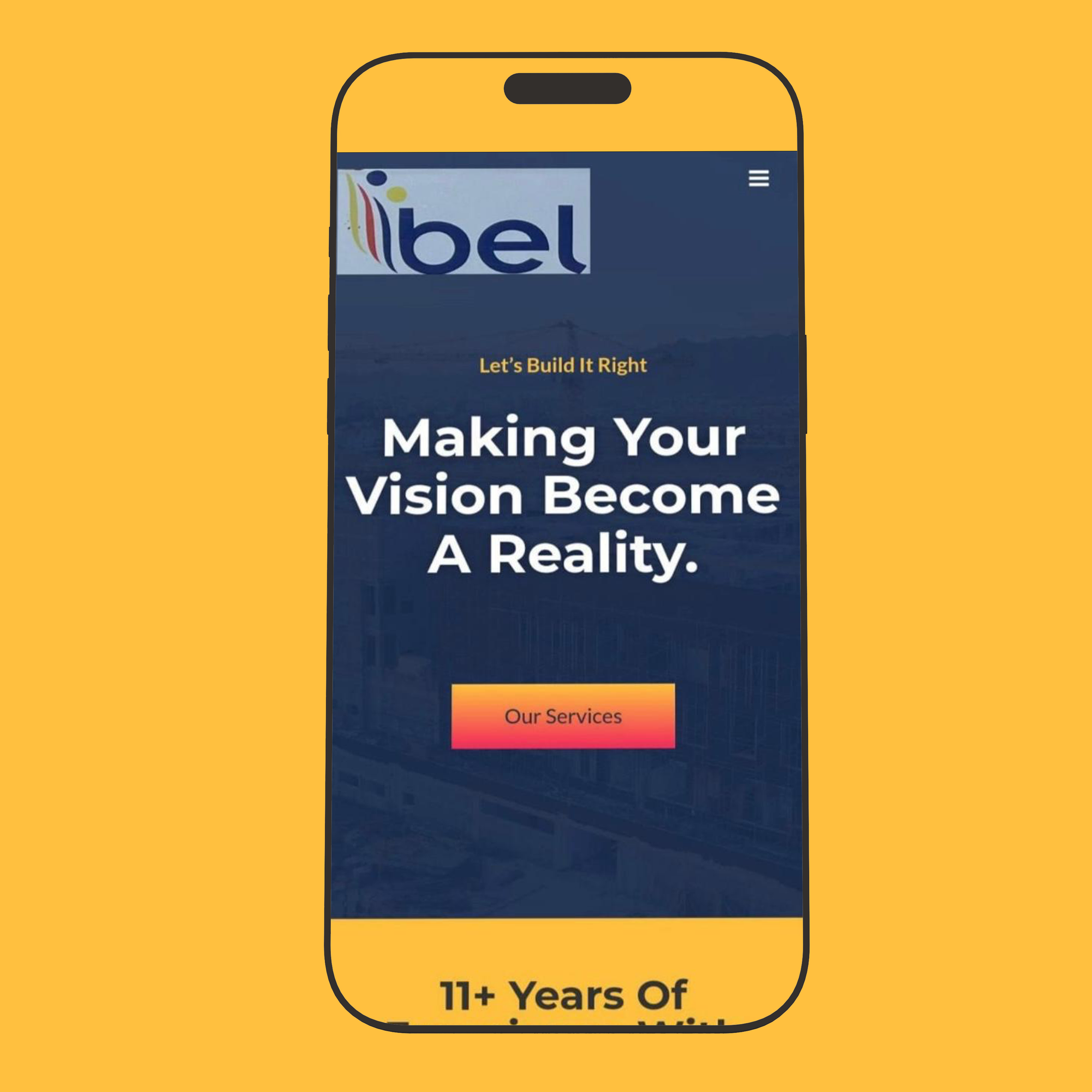 Ibel Construction company website